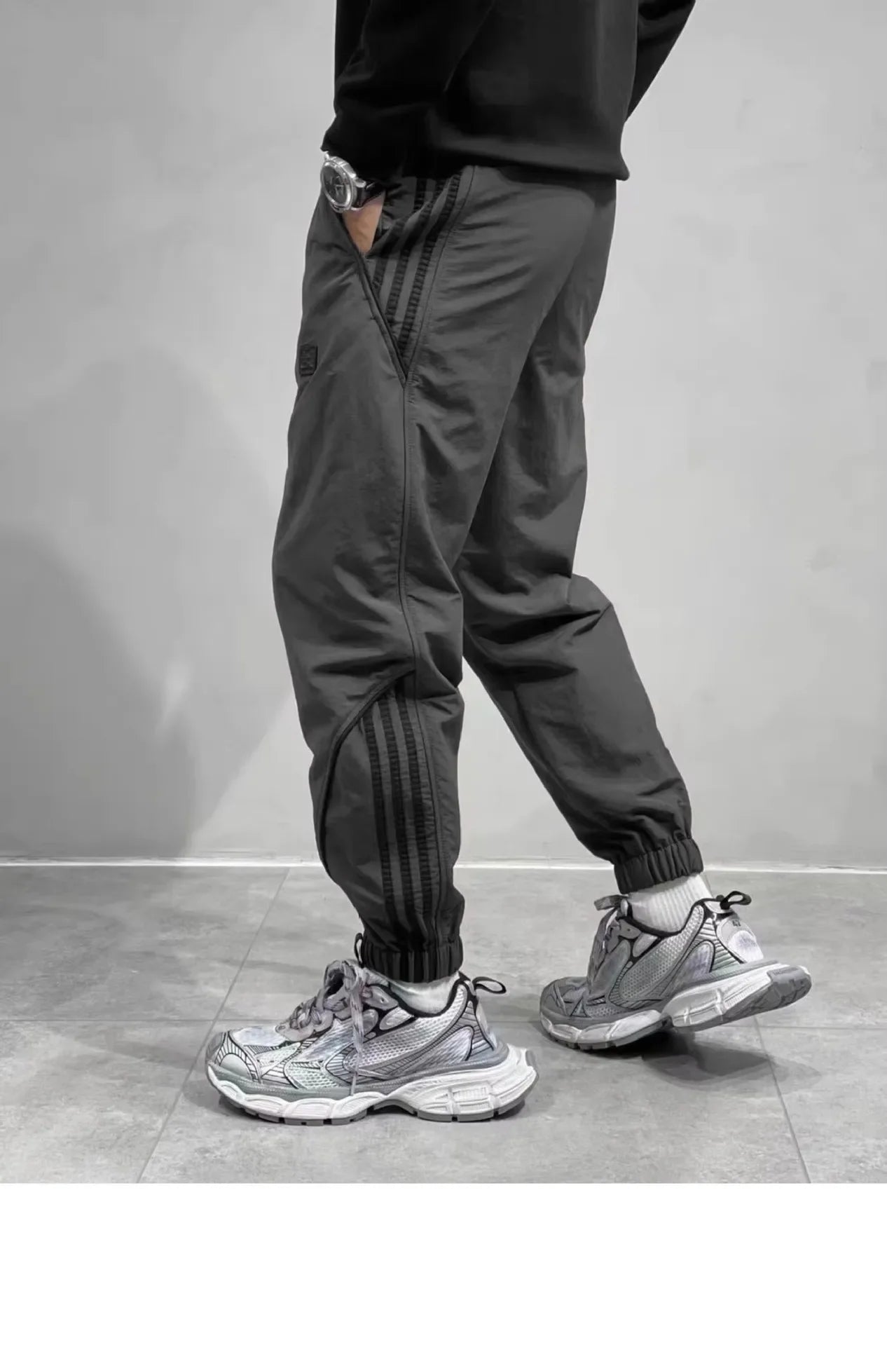 2024 Spring Autumn Men's Long Pants Loose Fit Plus Size Casual Nine Point Plus Size Harem Workwear Bunded Pants Men.