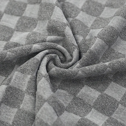 European and American Oversized Fashion Brand Men's Summer New Chessboard Plaid Loose Sports and Leisure Two-Piece Set