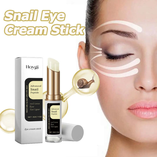 Snail Eye Cream Stick Collagen Fade Fine Lines Wrinkle Lightening Dark Circles Firming Eye Bags Puffiness Moisturizing Eye Cream.