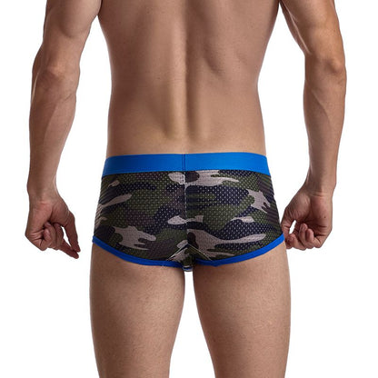 6 Teile/los Männer Unterwäsche Boxershorts Männer Boxer Briefs Ropa Interior Hombre Calzoncillos Atmungsaktive Hombre Mesh Camouflage Nylon