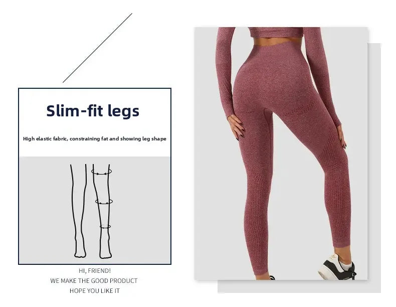 Seamless Dot Dot Yoga Suit High Waist Outdoor Sports Vest Running Quick Dry Top Fitness Yoga Pants Set Exercise Workout Clothes.