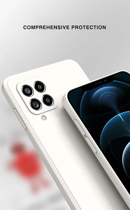 Funda Original Phone Case for Samsung A12 M12 A22 M22 A32 A42 A52 A72 5G Matte Silicone Camera Protective Cover Cases.