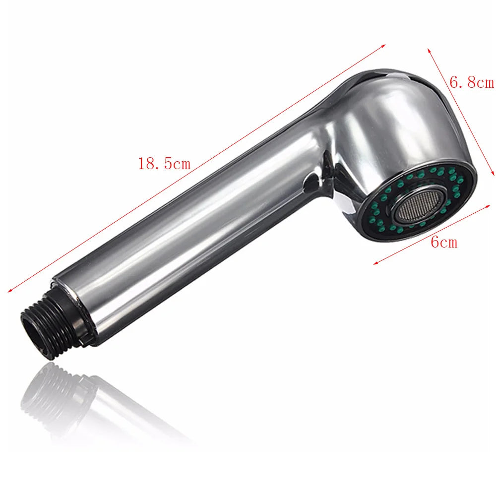 Home Kitchen Faucet Spray Sink Chrome Sprayer Shower Pull Out Replacement Head Kitchen Sink Faucet Spring Press Two Outlet Modes