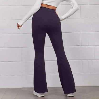 Sport Micro Flared Fitness Hosen Yoga erscheinen dünn hoch taillierte Hüfte heben nahtlose Hose mit weitem Bein ausgestellte Hosen für Frauen