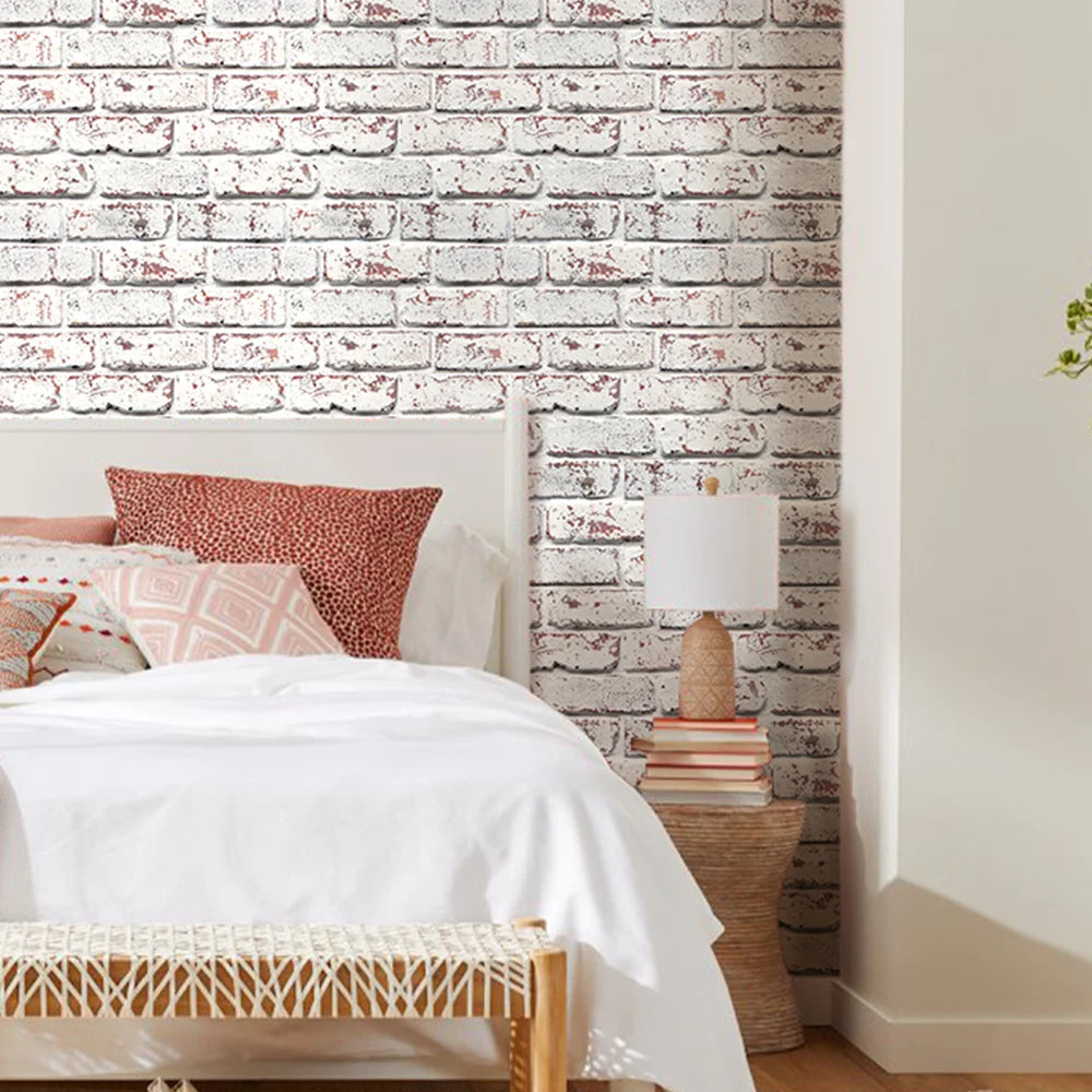 10pcs 3D Faux Brick Wall Sticker, Self-adhesive Wall Panels for Kitchen Backsplash, Bedroom, Living Room Decor, 30 x 30cm