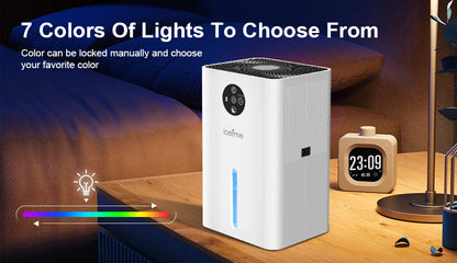 LOEFME Electric Dehumidifier 1800ml Tank, Quiet Dehumidifier for Home, with 6/8/10 Hour Timer for Bathroom, Kitchen, Living Area.