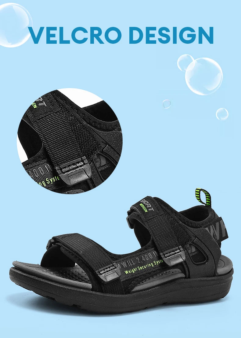 Kids' Summer Breathable Sport Sandals for Boys Casual Beach Shoe Comfortable Soft Sole Children's Fashion Non-slip Sandalias.