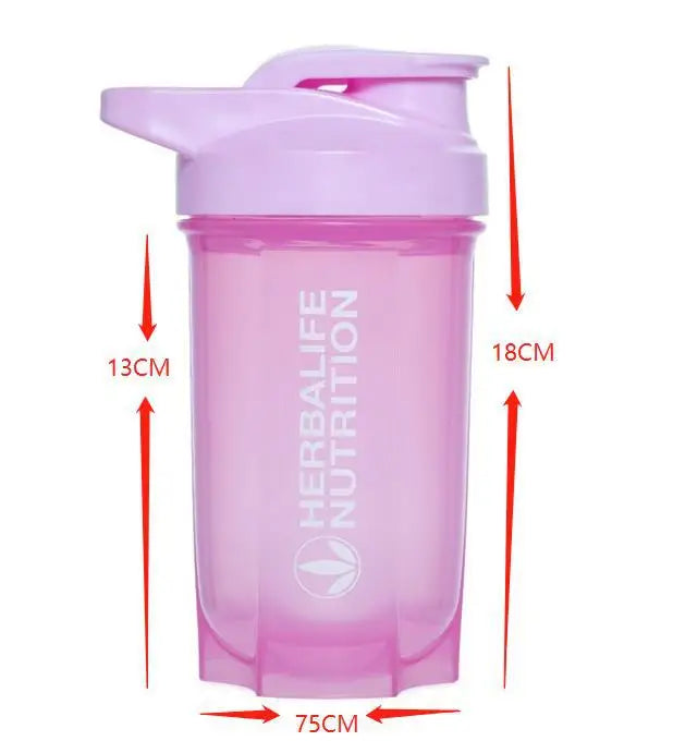 400ml Portable Protein Powder Shaker Bottle Leak Proof Water Bottle for Gym Fitness Training Sport Shaker Mixing Cup with Scale.