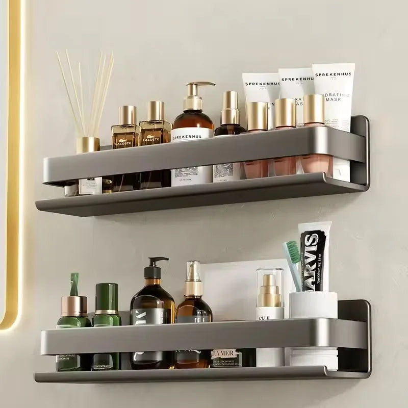 Badezimmermöbel, multifunktionales Aufbewahrungsregal für Dusche, ohne Bohren, Shampoo-Halter, Zubehör, Organizer, Regale, Zuhause