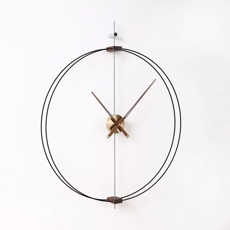 Spanische Wanduhr, minimalistische Uhr, Wohnzimmer, ästhetische Kunstuhren, Massivholzzeiger, große Wanduhr, stille Uhrwerkuhren