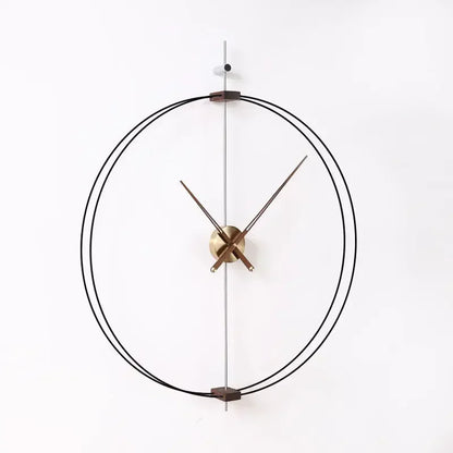 Spanische Wanduhr, minimalistische Uhr, Wohnzimmer, ästhetische Kunstuhren, Massivholzzeiger, große Wanduhr, stille Uhrwerkuhren