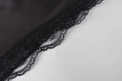 New Lace Patchwork Fashion Mini Skirt Split High Waist Sexy Black Skirt Summer Office Lady Skirt High Street Short Skirt Women