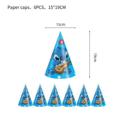 Disney Stich Geburtstag Dekorationen Einweg Geschirr Teller Serviette Stroh Tischdecke Folie Ballon Party Liefert Kinder Geschenke