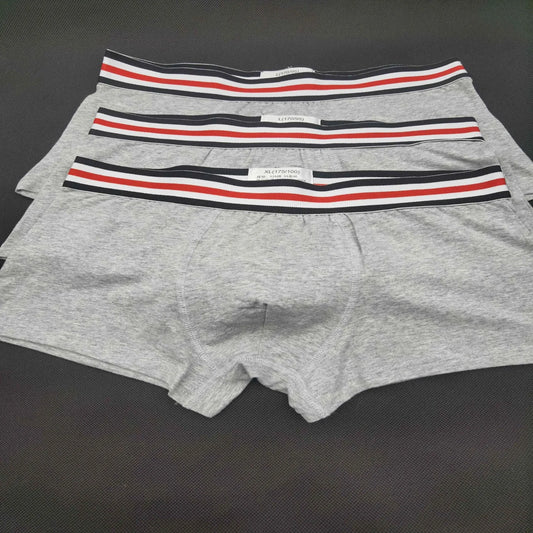 3pcstopmen's Baumwolle Boxer Unterwäsche Herrenmode Streifen gürtel einfarbige Unterhose ultra weiche bequeme Atem männliche Höschen Shorts