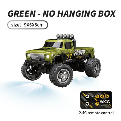 RC 1/64 Speed Mini Off-Road Climbing Car Alloy Cool Appearance Light Shock Absorption With LED Light Toy For Children's Gift