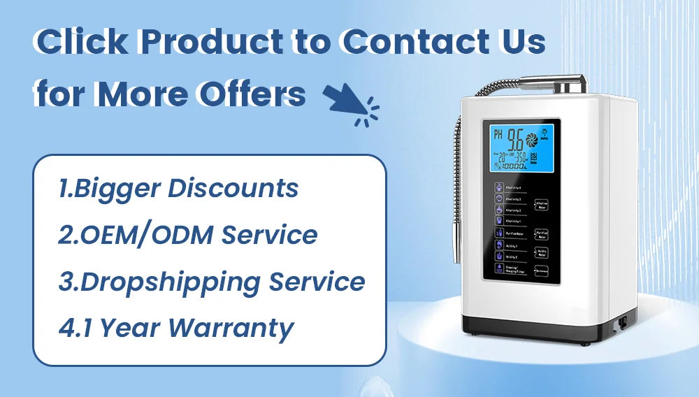 Alkaline Water Machine Ionizers PH Water Device Alkaline Water Dispenser 5 Plate Platinum Coating Alkaline Water Ioniser Machine.