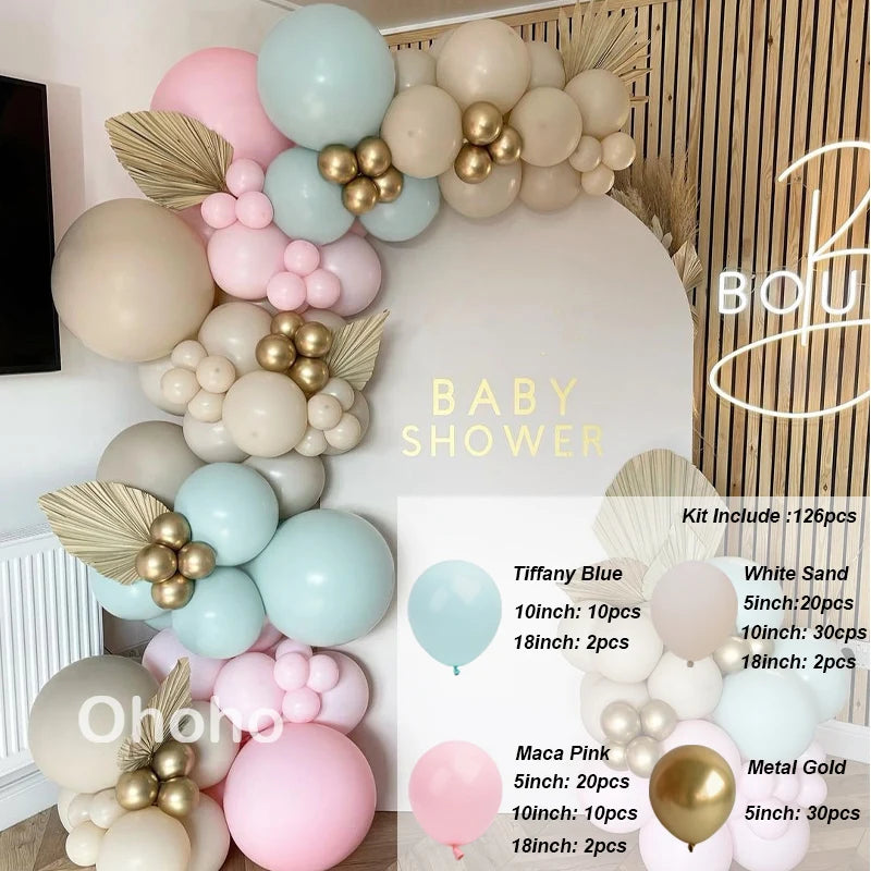 Kaffeebraun Beige Ballon Girlande Bogen Kit Oh Babyparty Dekoration Rustikale Hochzeit Kindergeburtstag Party Taufe Taufe