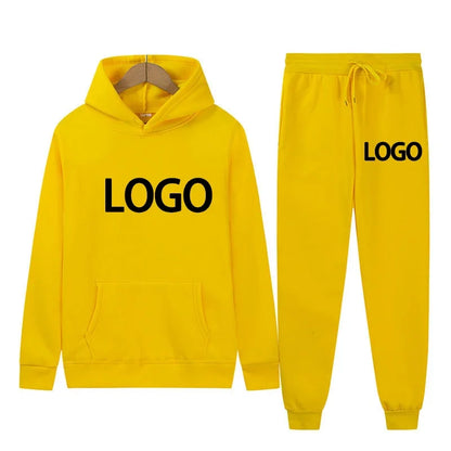 Maßgeschneiderter bedruckter Herren- und Damen-Trainingsanzug mit Kapuze, Sweatshirts und Jogginghose, hochwertiger Unisex-Anzug für den Alltag, lässig, Sport, Hoodies