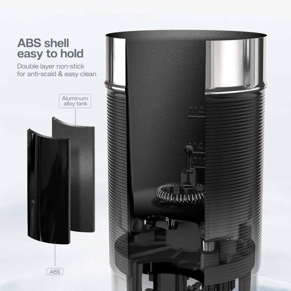 HiBREW Milk Frother Frothing Foamer Chocolate Mixer Cold/Hot Latte Cappuccino fully automatic Milk Warmer Cool Touch M1A.