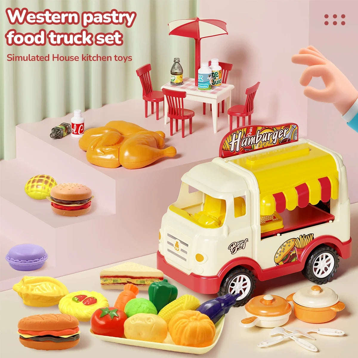 Simulated Kitchen Toy Play Set Miniature Food Pretend Play House Appliance Laundry Cookware Children Role-Playing Toys Girl Game.