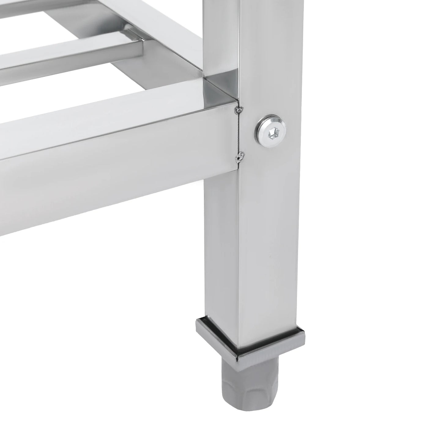 Einzelwaschbecken aus Edelstahl, kommerzielle Restaurant-Küchenspüle, freistehende Küchenspüle mit 360° °   Wasserhahn und 2 Einlassrohren