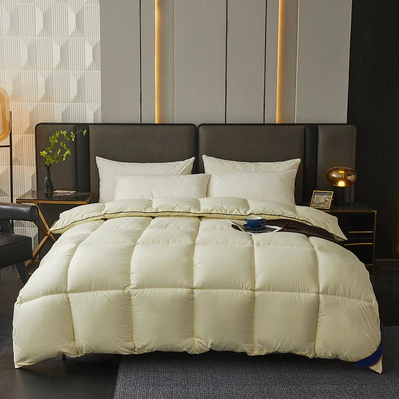 Winter Warm Thicken Duvet 100% Cotton Face Filling Fiber Down Quilts 150x200cm Home Sleeping White Duvet 1pc.