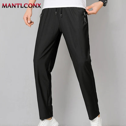 Elastic Waist Jogger Sweatpants Men Casual Classic Sport Men's Pants Quick Dry Straight Trousers Breathable Plus Size 4XL 5XL