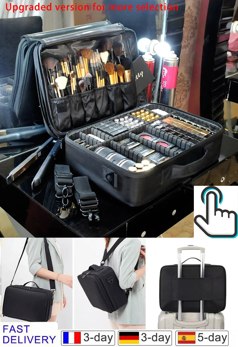 New Oxford Cloth Makeup Bag For Women Waterproof Large Capacity  Travel Cosmetic Case.