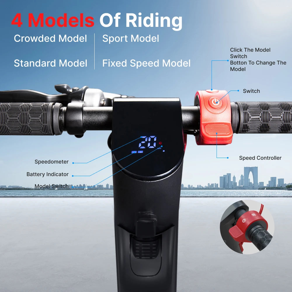 HX X8 Powerful Electric Scooter 350W 10AH 36V Removable battery EScooter Foldable 10.0 inch Wheel Self-Balance E Scooter.