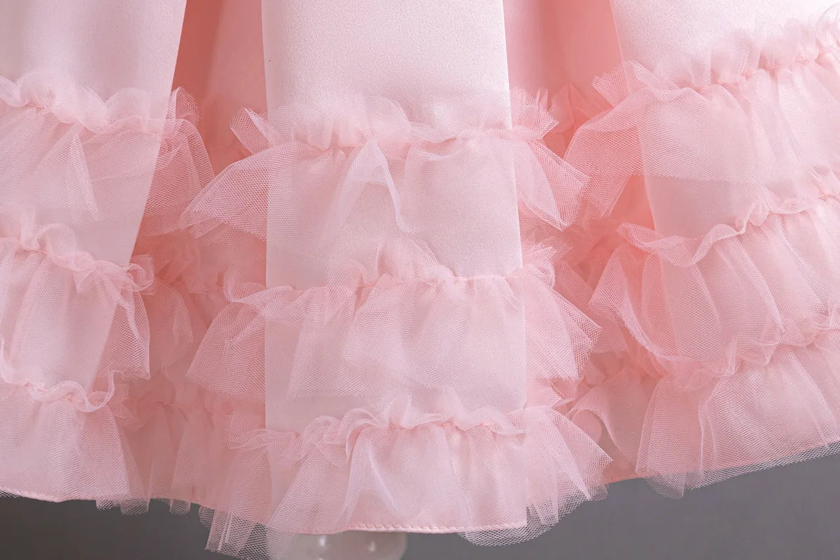 Hetiso Mädchen Pailletten Prinzessin Kleid flauschige Tutu Ärmel Geburtstags feier Leistung Hochzeit Ballkleid Kinder Kleider 3 6 8 10 Jahre.