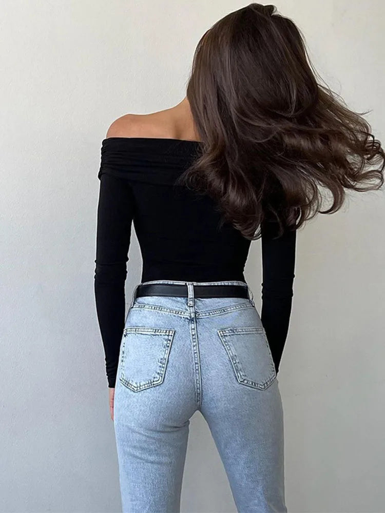 Women Spring Sexy Red Bodysuits Backless Solid Corset Slim Fashion Crossed Bodysuits Long Sleeves Casual Female Knitted Rompers.