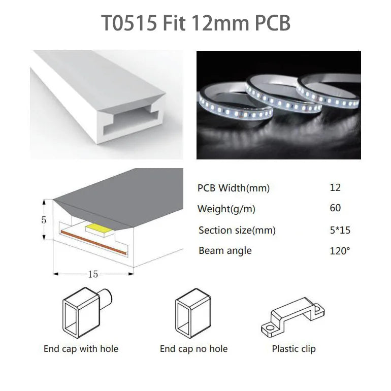 WS2812B WS2811 LED Strip Neon Rope Silica Gel Tube IP67 Waterproof For WS2815 SK6812 5050 RGB Light Ourdoor Decoration.