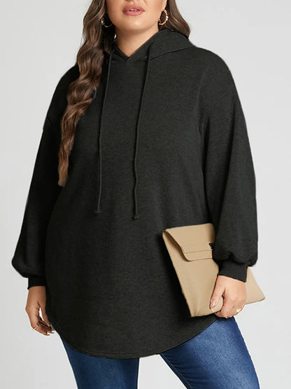 ZANZEA Plus Größe Sweatshirt 2025, Mode Herbst Winter Solide Frauen Warme Kapuze Tops Lose Beiläufige Pullover Langarm Hoodies.