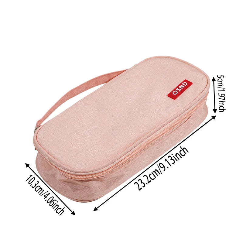 Stift-Aufbewahrungstasche, Federmäppchen, 2-lagig, große Kapazität, Kosmetik, hochwertiges Lernzubehör, einfache Schreibwarenboxen für Studenten