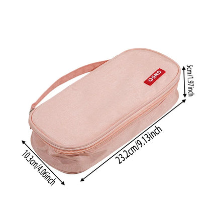 Stift-Aufbewahrungstasche, Federmäppchen, 2-lagig, große Kapazität, Kosmetik, hochwertiges Lernzubehör, einfache Schreibwarenboxen für Studenten