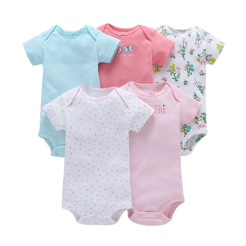 5 Pairs Neugeborenen Baby Body Kurzarm Infant Overall Kurzarm Baumwolle Overalls Neugeborenen Overall Kinder Baby Roup.