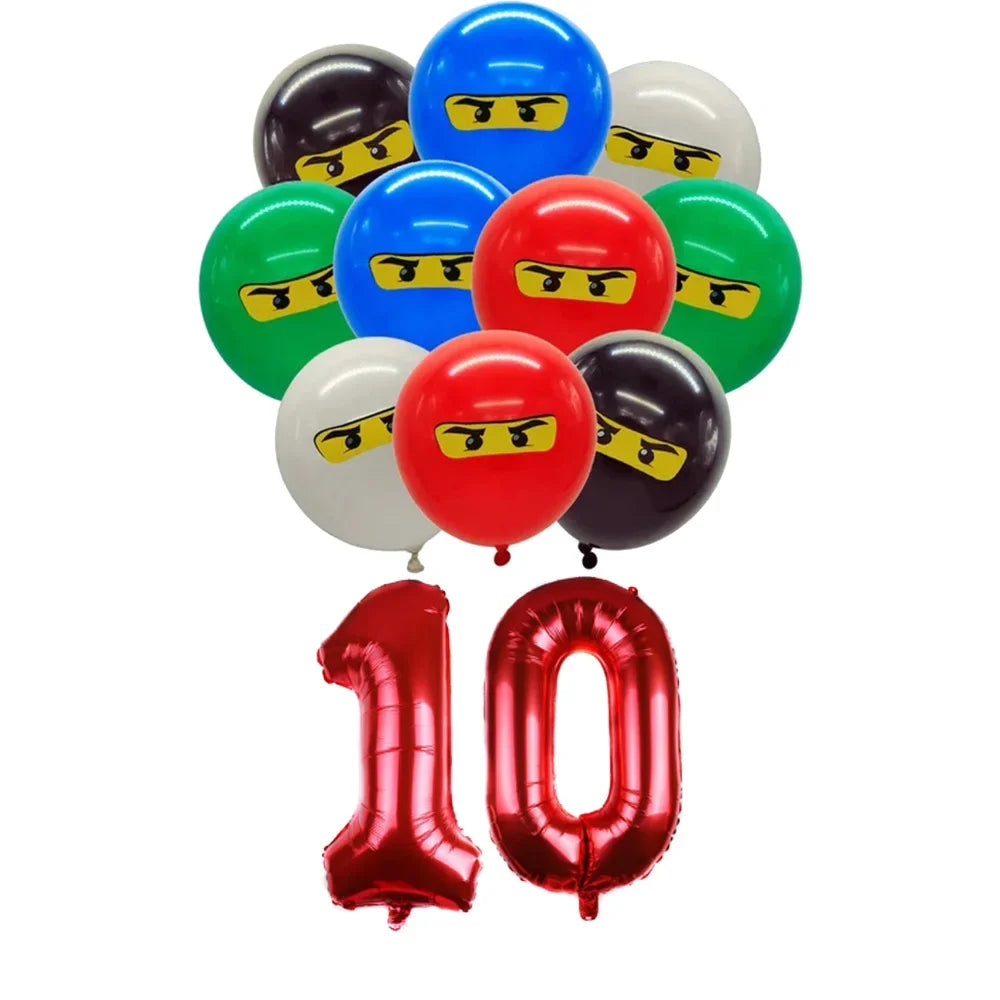 Neue Ninja Geburtstag Dekoration Supplie Ballon Geschirr Cartoon Banner Hintergrund Kuchen Dekoration Party Supplie Baby Dusche geschenk.