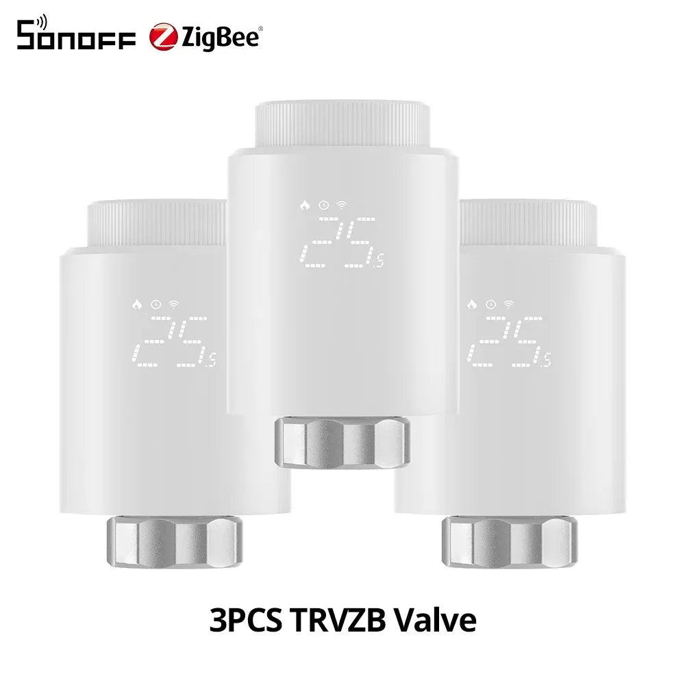 Sonoff TRVZB Zigbee 3.0 Thermostatic Radiator Valve Smart Home Temperature Control Support Alexa Google ZHA MQTT Ewelink