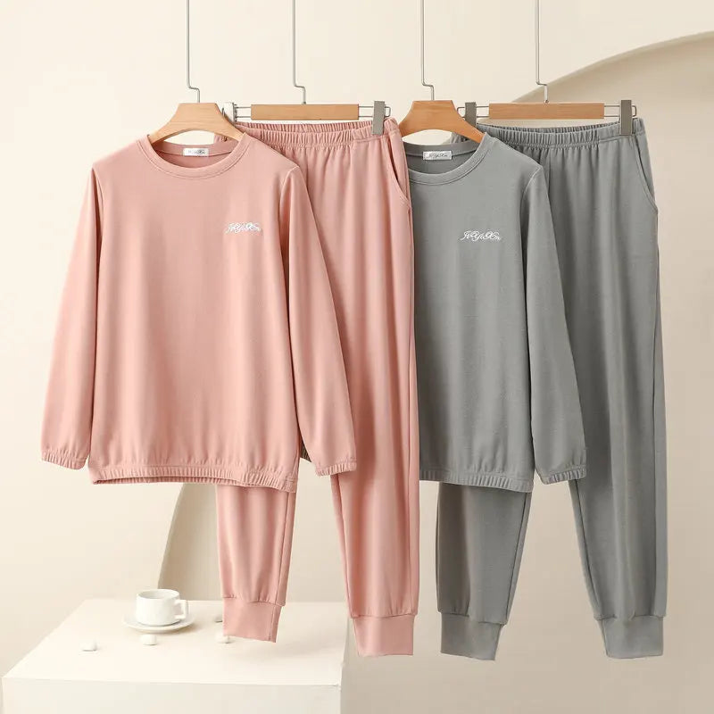 Women's Loungewear Warm Pajamas Autumn Winter New Long Sleeve Trousers House Suit Ladies Pyjamas For Women Nightie.
