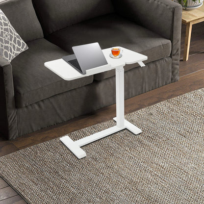 Mobiler Stehschreibtisch mit Tablettplatte, höhenverstellbar, 26–41 Zoll, drehbar, 40 kg belastbar, versteckte Räder für Home-Office-Laptops