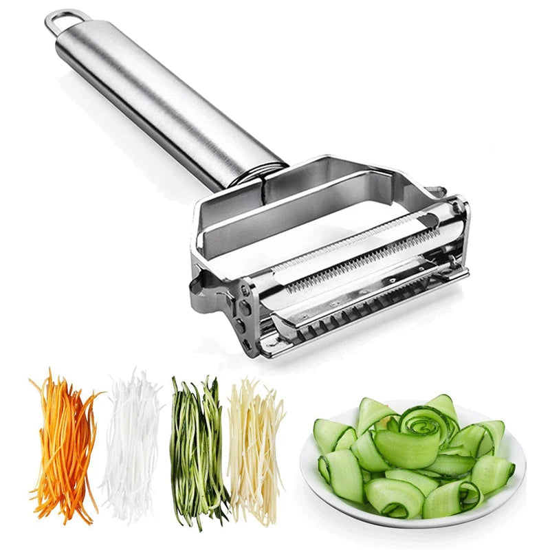 Kitchen Vegetable Peeler Stainless Steel Potato Peeler Slicer Korean Carrot Grater Shredder Multifunctional Fruit Veggie Tools.