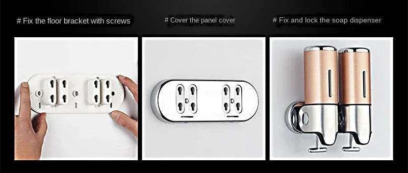 Seifenspender, Shampoo-Spender, Hotel, Badezimmer, Toilette, Wandmontage, Shampoo, Duschgel, Pressbox, Seifenpumpe, Fass, Handflüssigkeit