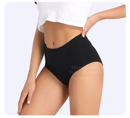 High Waist Washable Menstrual Panties Heavy Flow Overnight Reusable Comfortable Leakproof Absorbent Underwear.