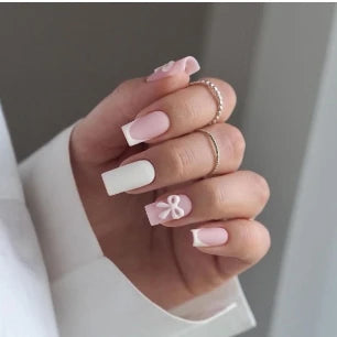 24Pcs/set Almond Press-On French Nail Tips Green Cat Eye False Nails Simple&Elegant Wearable Nail Art for Women&Girls Daily Wear