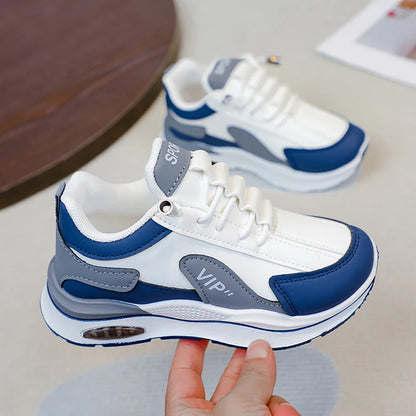 Teenager Kid's Sneakers For Autumn PU Leather Waterproof Children's Sport Shoes Trend Fashion Outdoor Running Shoes For Boys.