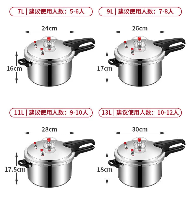 Pressure cooker, gas induction cooker, universal household gas, gas, open flame pressure cooker, large capacity