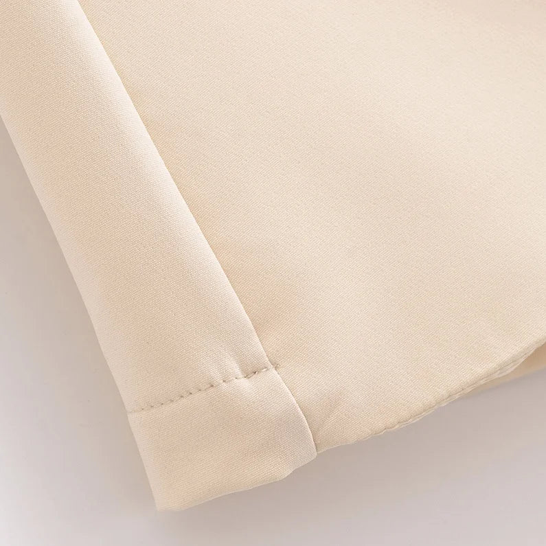 TRAF Shorts for Women Fashion Autumn Winter New Comfortable Casual Solid Color Side Zip Middle-waisted A-line Culotte Skirt Pant