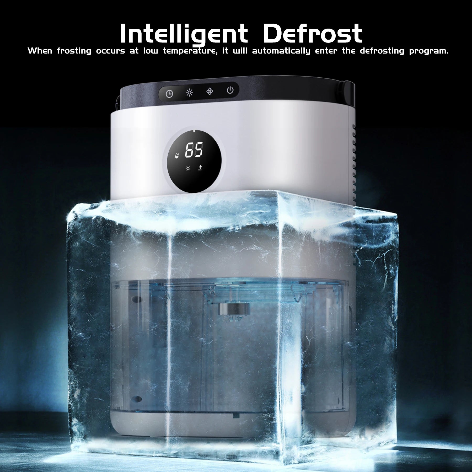 2300ML Dehumidifier Touching Control Home Appliances, Auto Defrost, Ultra Quiet Sleep Timing for Large Room Bathroom Garage RV.