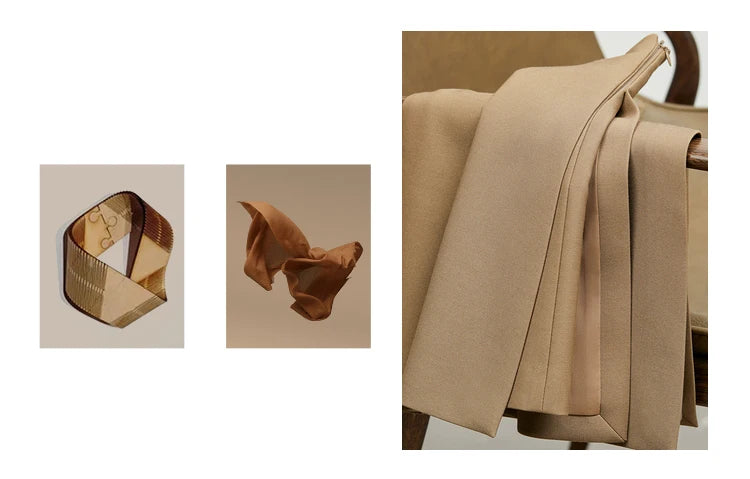 AMII Minimalism Casual Shorts Skirts Women High Rase 2024 Autumn New Fashion Commuter Lady Straight Blazer A-Line Skirt 12343035.