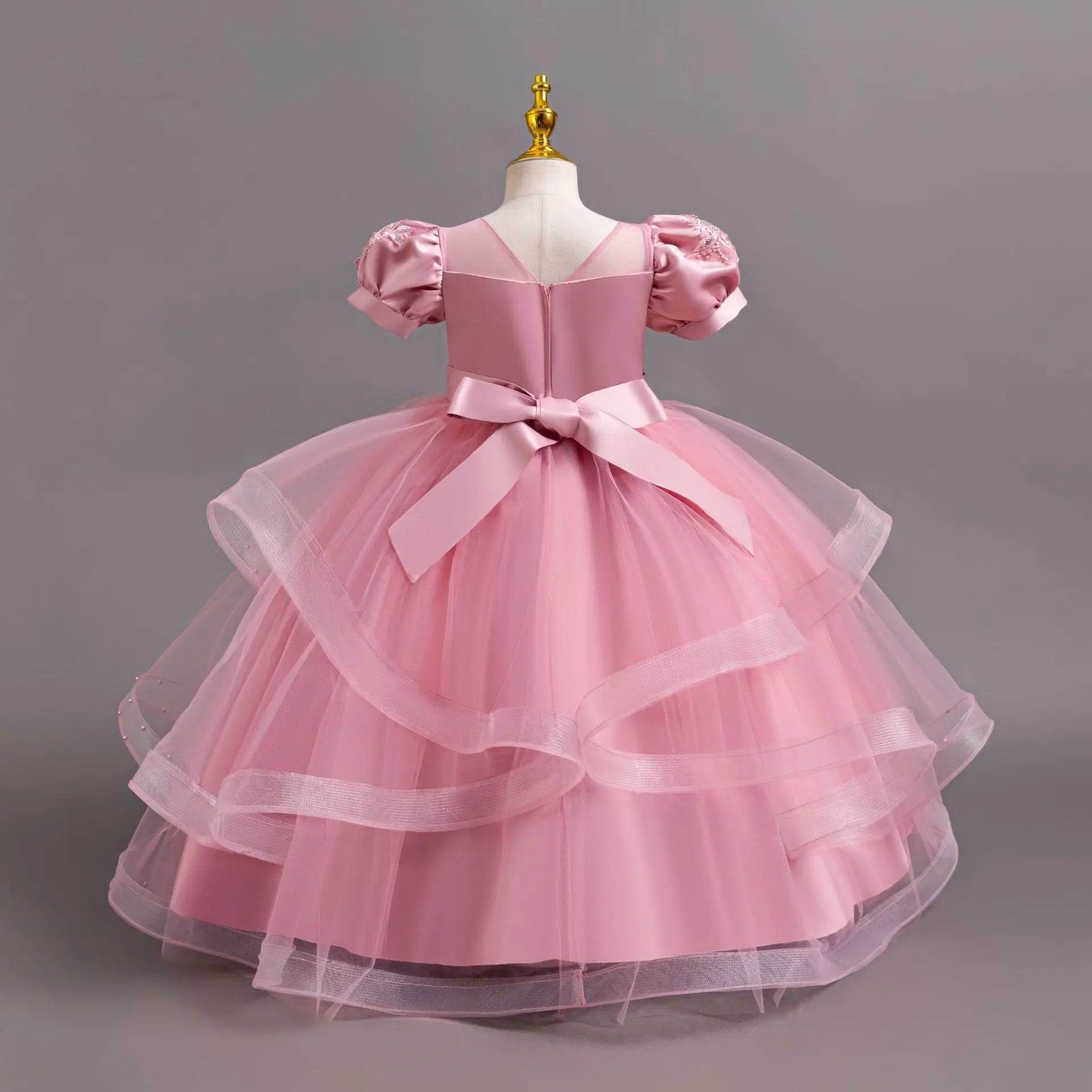 Neues Blumenmädchen-Hochzeitskleid Mädchen-Partykleider, elegantes Mädchen-Walking-Show-Abendkleid für 4–12 Jahre alte Kinderkleidung.